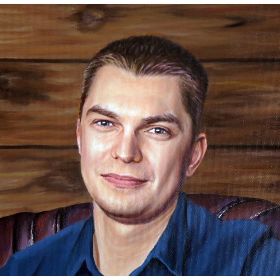 Мужской портрет маслом 102